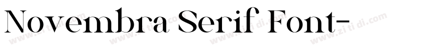 Novembra Serif Font字体转换